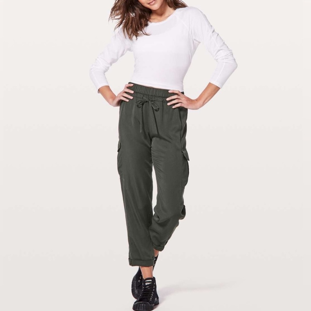 lululemon athletica Olive Green Cargo Jogger Pants